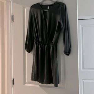 Forever 21 satin surplice mini dress